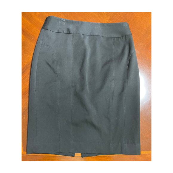Express Dresses & Skirts - Express Womens Pencil Skirt Size 6 Midi Black Lined Formal Workwear Occasion